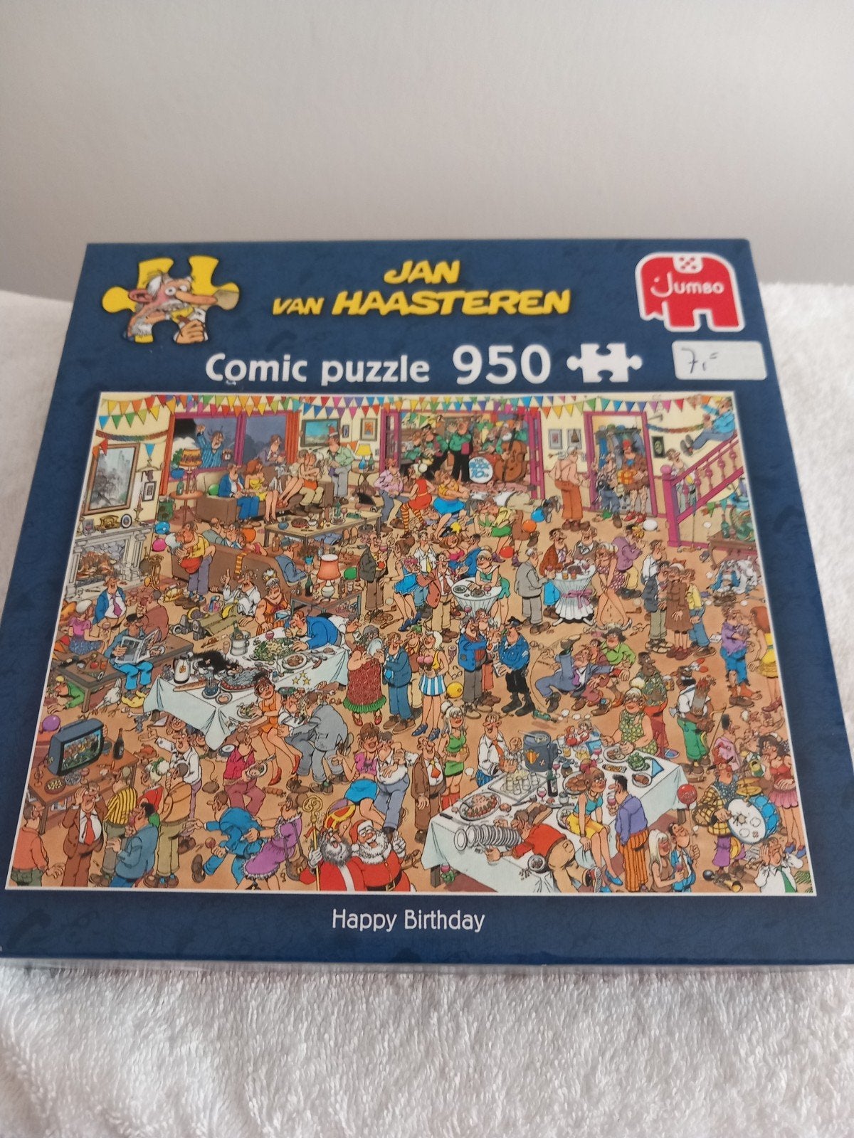 Jan van Haasteren Happy Birthday 950 stukjes + poster, Ophalen of Verzenden, 500 t/m 1500 stukjes, Gebruikt, Legpuzzel