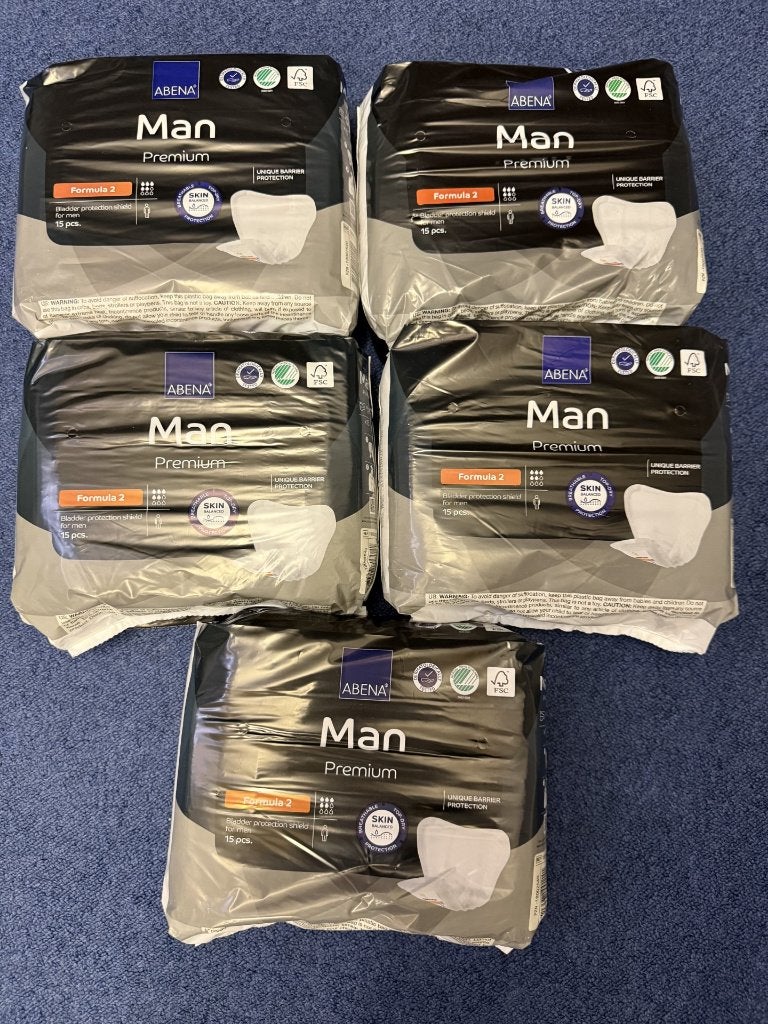 Abena men Premium Formula 2 - inleggers -   5 pakken-  nieuw, Diversen, Ophalen of Verzenden, Nieuw