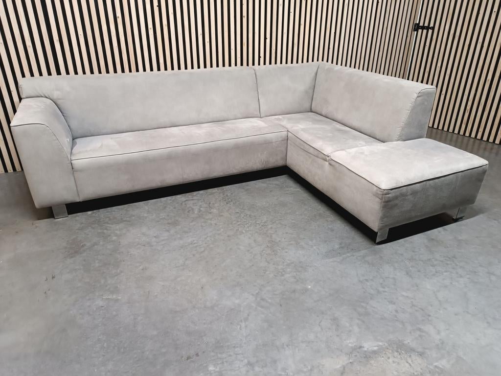 Hoekbank Trendhopper Taupe - Kunstleer - Gratis Bezorging, Huis en Inrichting, Ophalen of Verzenden, Zo goed als nieuw, Kunststof
