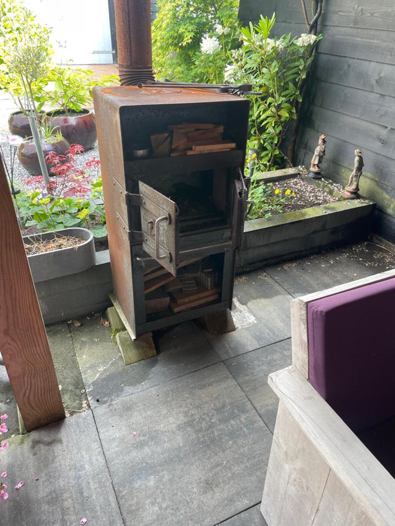 Zware buitenhaard/kachel, Tuin en Terras, Tuinhaarden, Ophalen