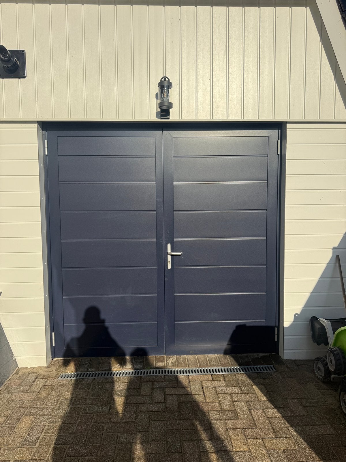Luxe line openslaande geïsoleerde garagedeur, Garagedeur, Ophalen of Verzenden, Zo goed als nieuw, 120 cm of meer