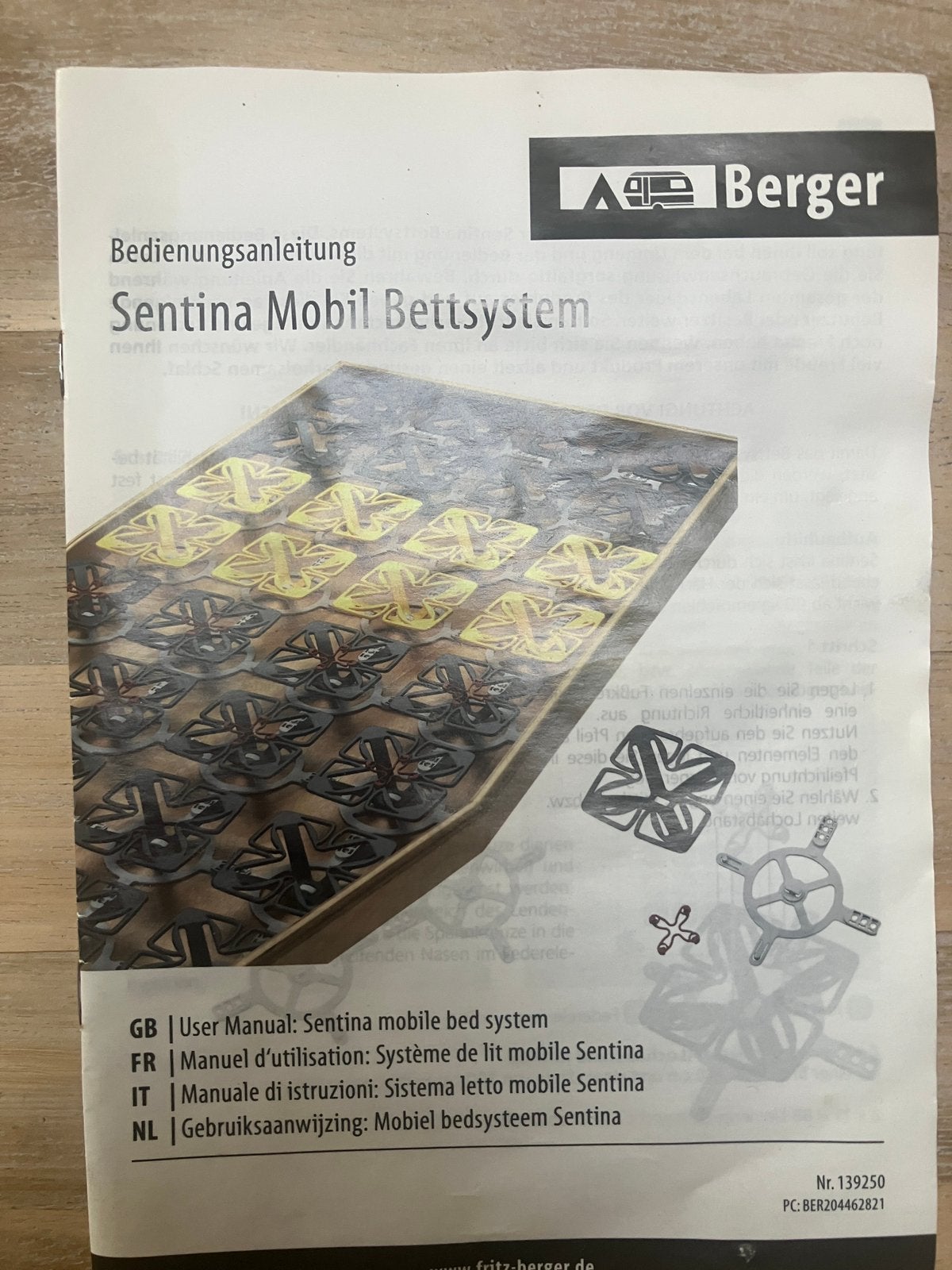 Berger Sentina bedsysteem onderdelen, Ophalen of Verzenden, Nieuw