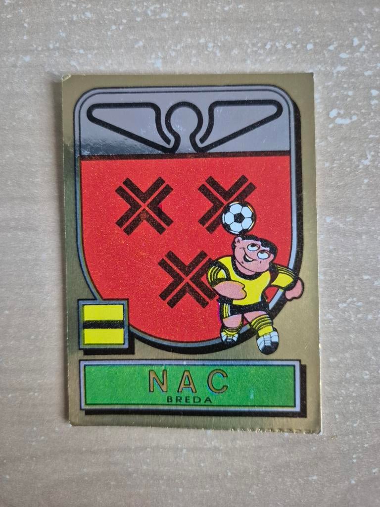 Panini Voetbal 82 Embleem NAC, Verzenden, Zo goed als nieuw