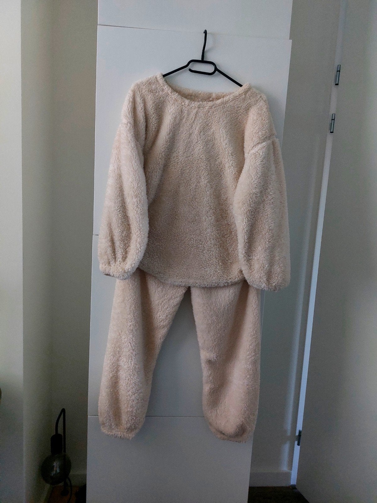 Comfortabele teddy fleece huispak, Beige, Ophalen, Maat 38/40 (M), Onbekend