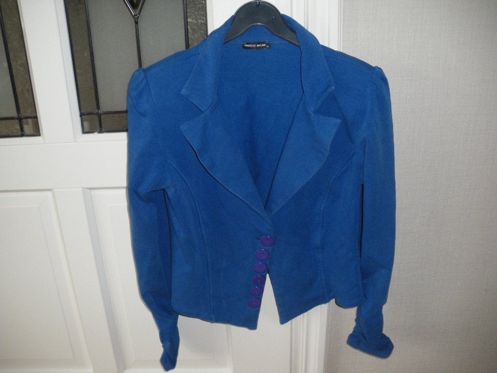 zgan heel leuk blauw zomer jasje angelle milan maat smal, Blauw, Ophalen of Verzenden, Zo goed als nieuw, Lange mouw