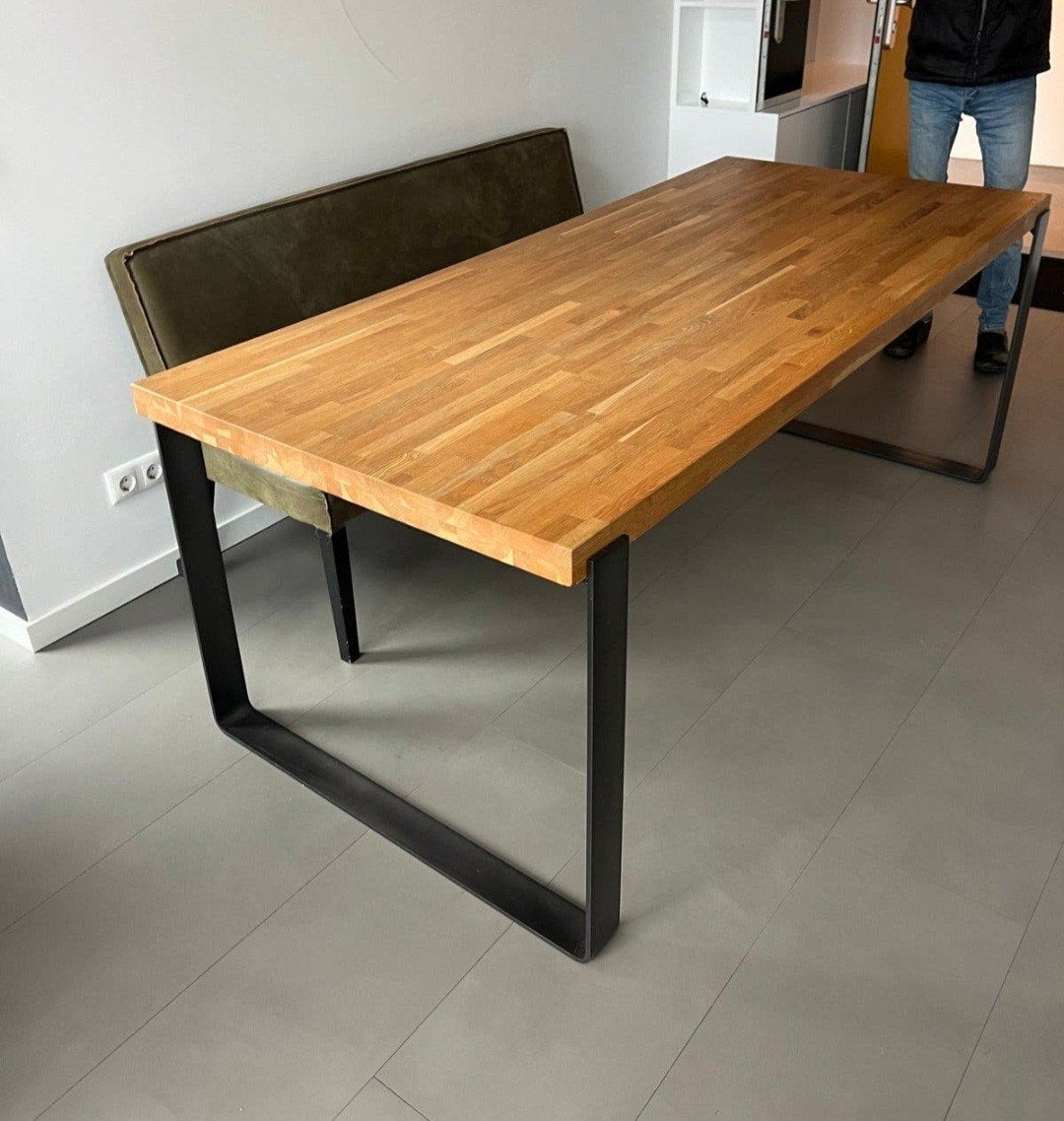 Stevig ijzeren onderstel voor tafel, Ophalen, Gebruikt, Rechthoekig, Metaal
