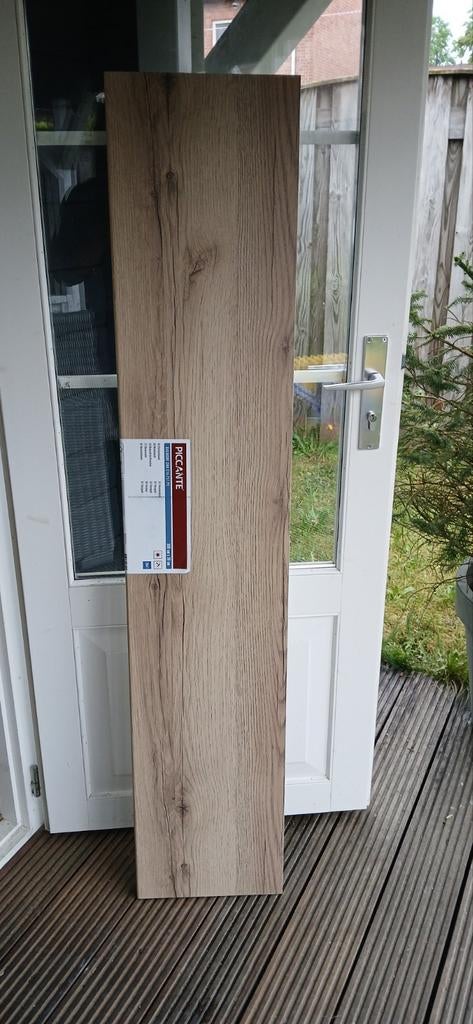 Vensterbank met houtmotief van Hornbach, Ophalen, 100 tot 150 cm, Vensterbanken, Nieuw