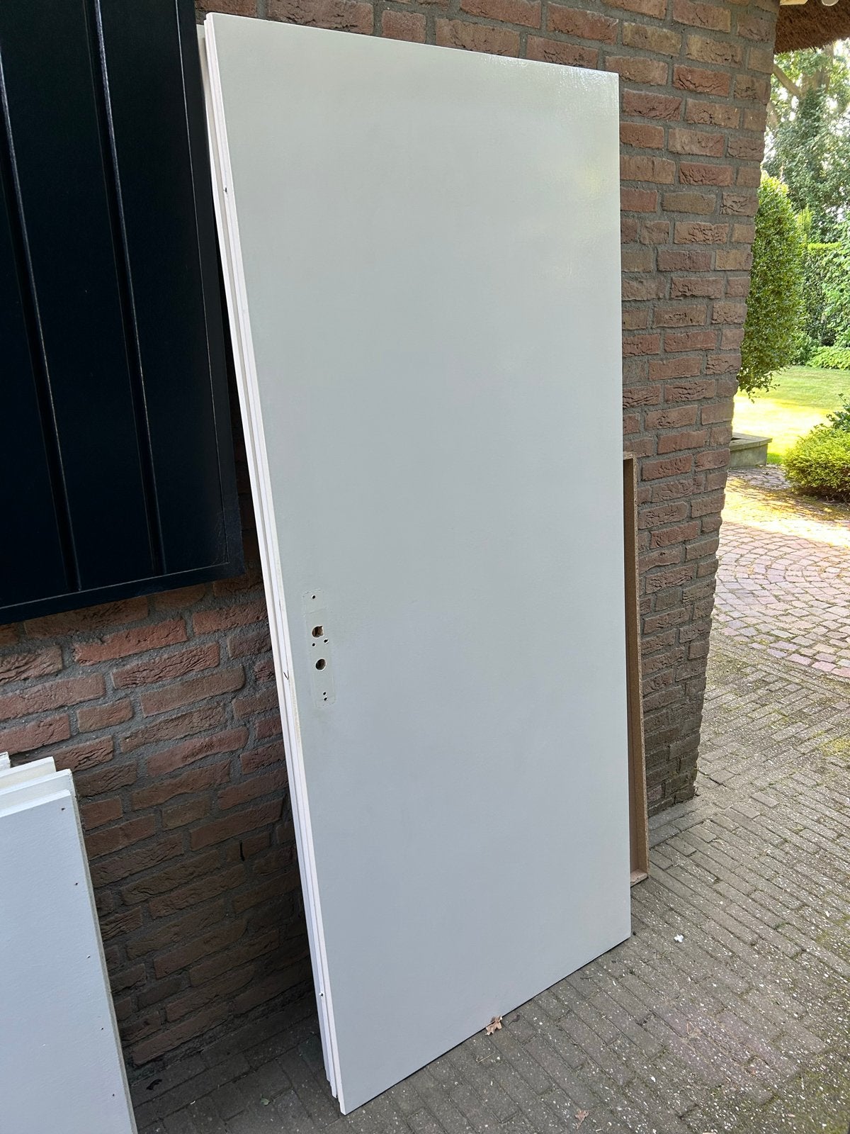 Gratis Witte binnendeur opdekdeur 73cm en 83 cm, Ophalen, Gebruikt, 80 tot 100 cm, Binnendeur