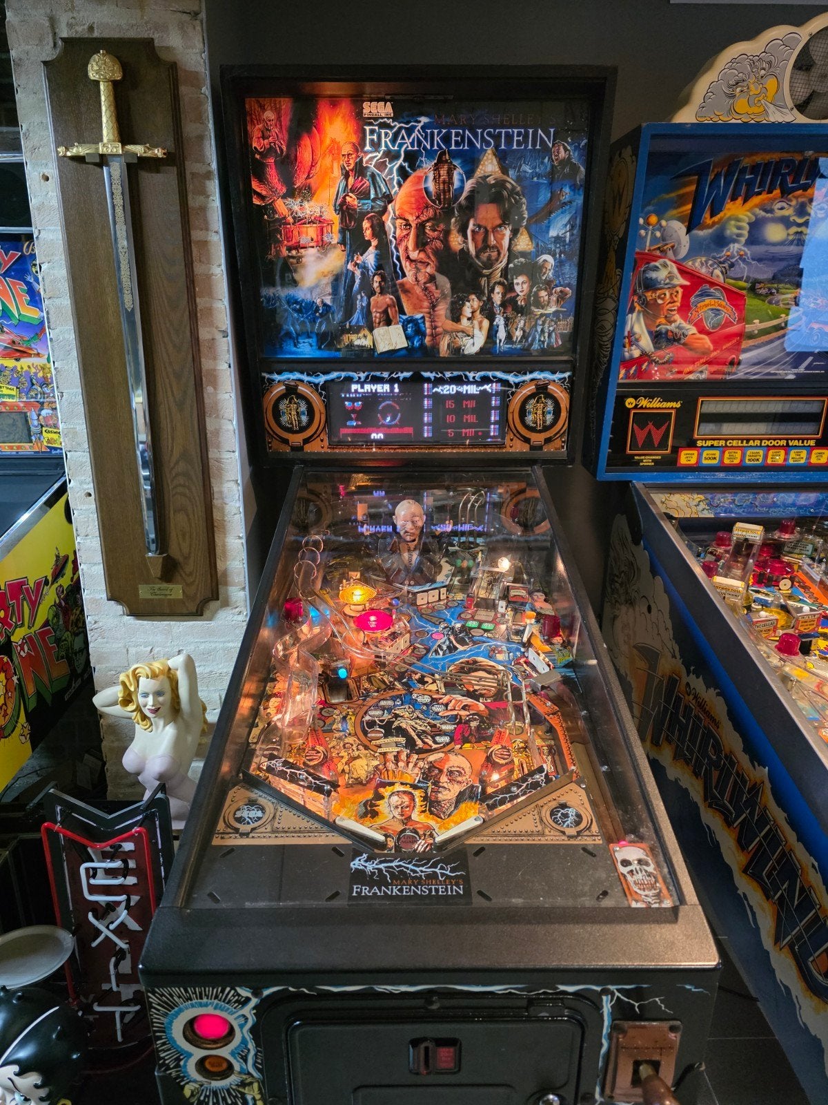 Frankenstein Flipperkast, Ophalen, Gebruikt, Sega, Dot-matrix