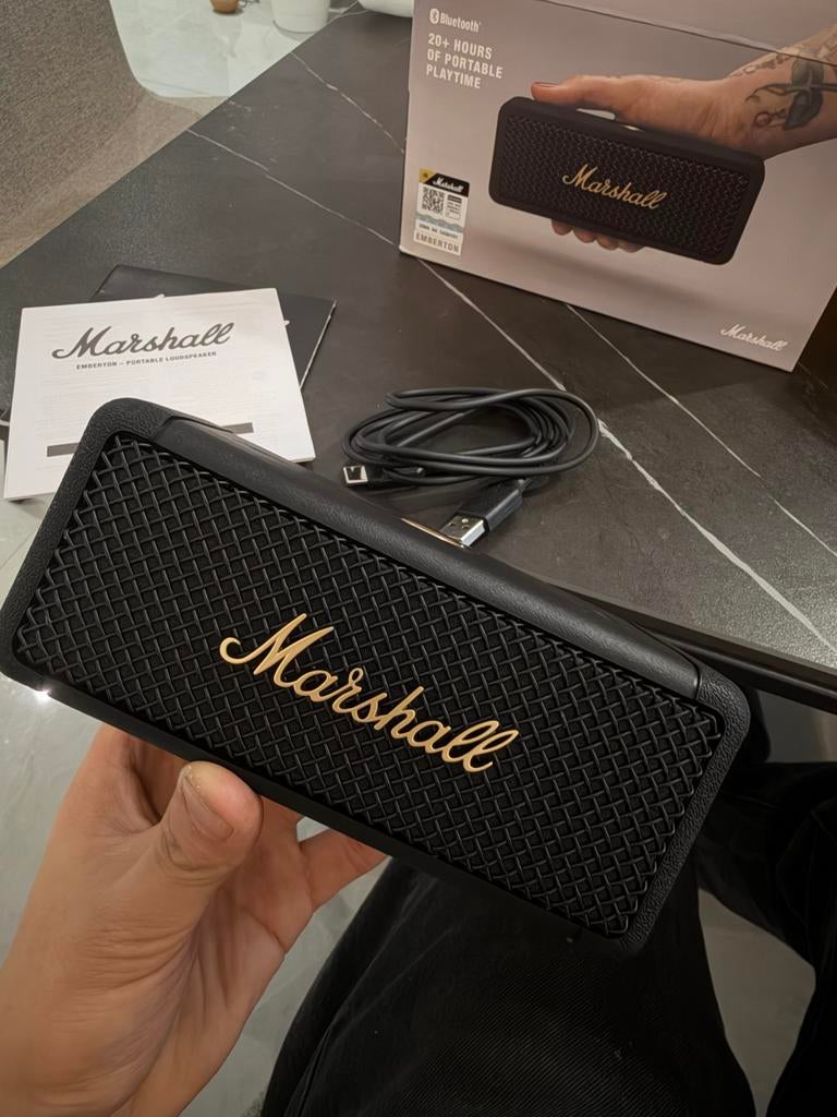 Marshall Emberton Portable Speaker Nieuw, Audio, Tv en Foto, Luidsprekers, Ophalen of Verzenden, Zo goed als nieuw, Minder dan 60 watt