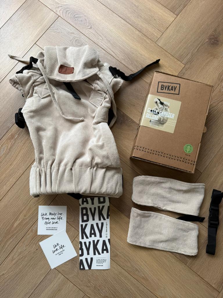 Bykay click carrier deluxe draagzak, Kinderen en Baby's, Babydragers en Draagdoeken, Overige merken, Buik of Rug, Ophalen of Verzenden