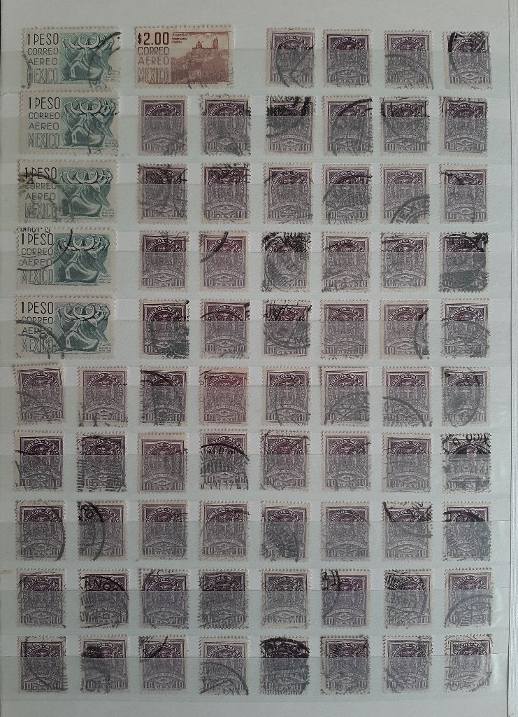 2 Kaarten Oude Klassieke Postzegels Mexico Nr. 3 Gestempeld, Ophalen, Gestempeld, Noord-Amerika