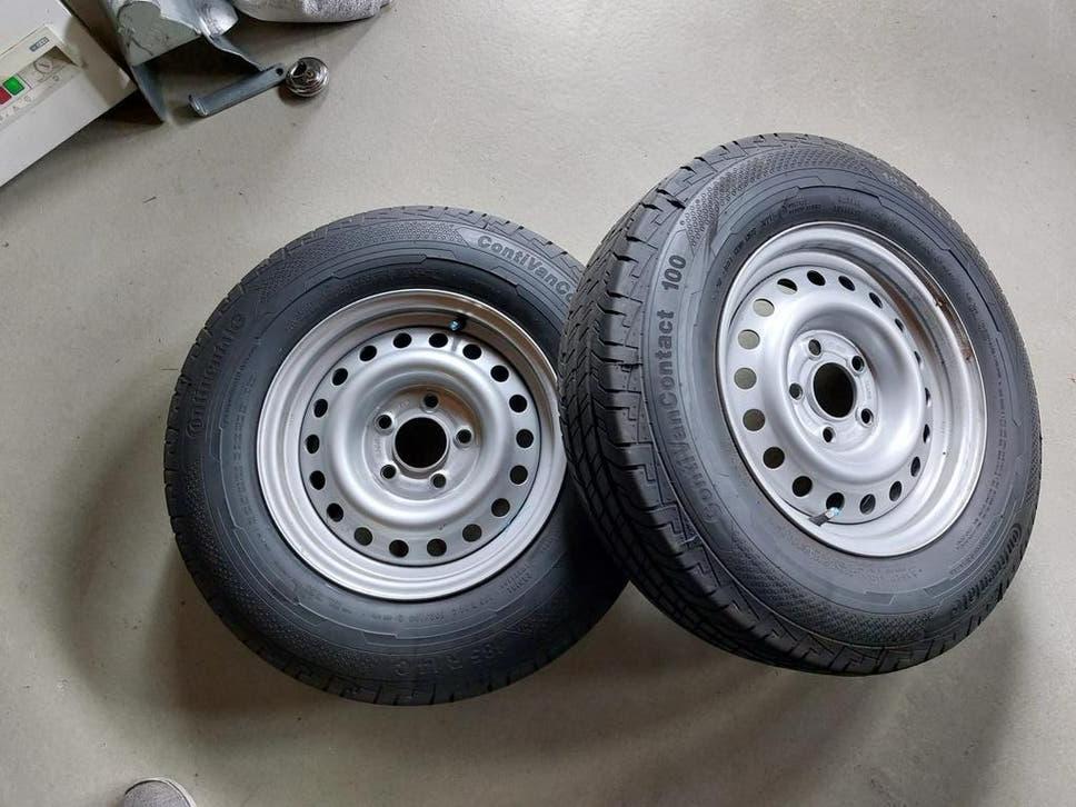 NIEUW! 2x aanhangwagen velgen C banden 185R14C 14 inch 185, 14 inch, Overige, Banden en Velgen, Nieuw
