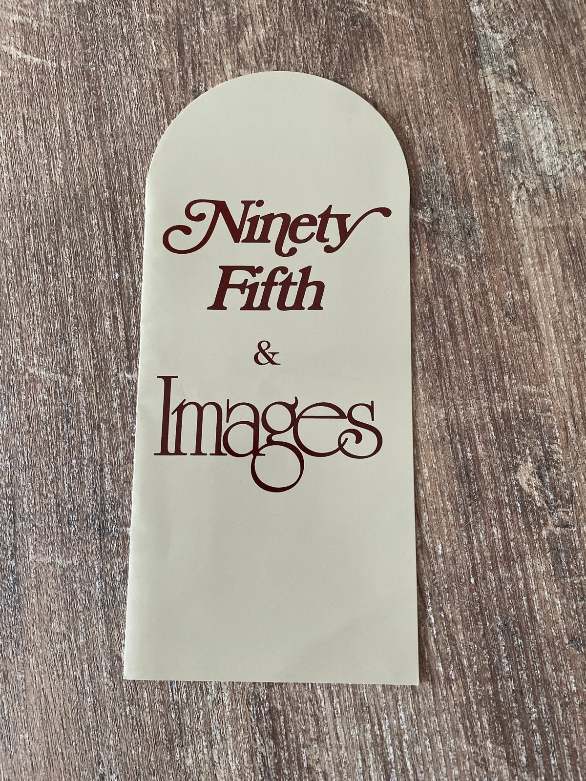 Vintage menu Ninety Fifth & Images Chicago, 1960 tot 1980, Gebruikt, Prent, Buitenland
