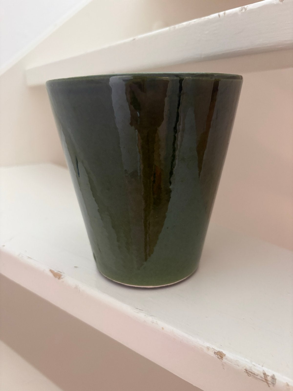 Groene plantenpot - Intratuin, Verzenden, Zo goed als nieuw, Groen, Steen/keramiek