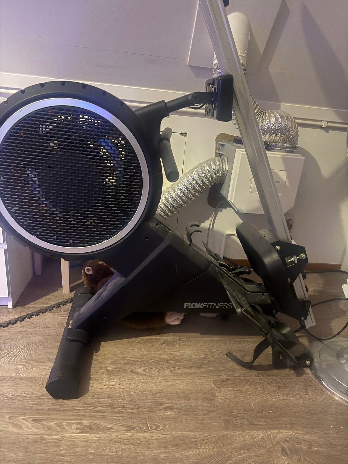 Flow Fitness Roeitrainer - Perfect voor Thuis Workouts, Ophalen, Gebruikt, Armen, Metaal