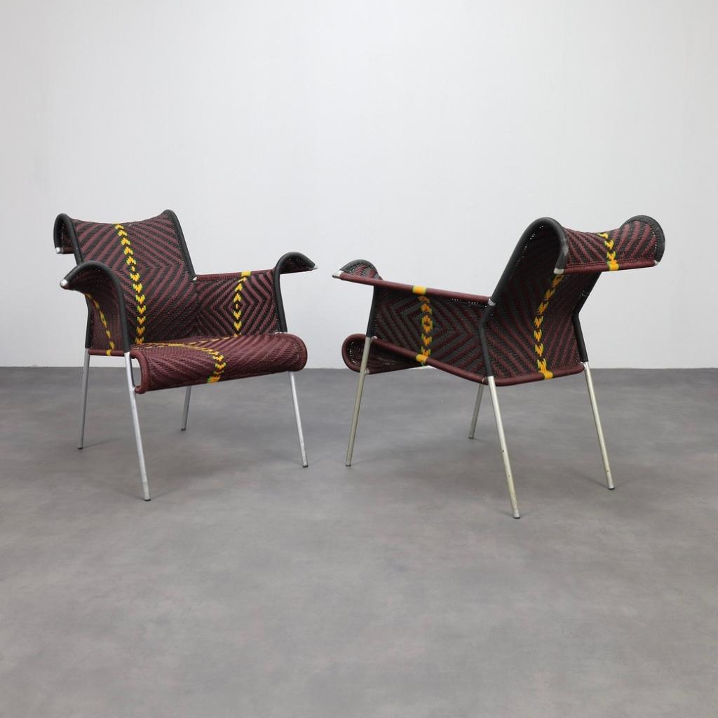 Set van 2 “Iris” fauteuils Dominique Pétot voor Moroso, 2009, Huis en Inrichting, Stoelen, Ophalen, Gebruikt, Twee, Overige kleuren