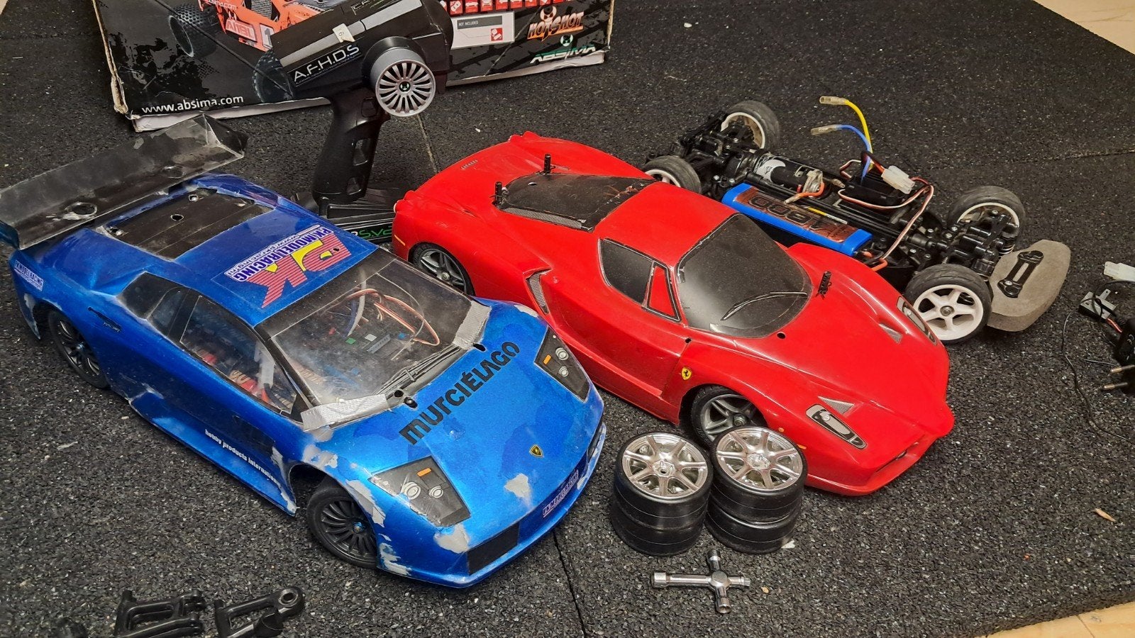 RC Tamiya TT-01, 3 stuks. Carbon, aluminium parts., Ophalen of Verzenden, Auto