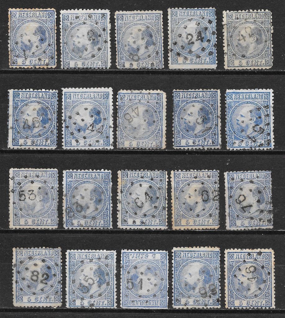 Kaveltje puntstempels op nvph 7, Postzegels en Munten, Ophalen of Verzenden