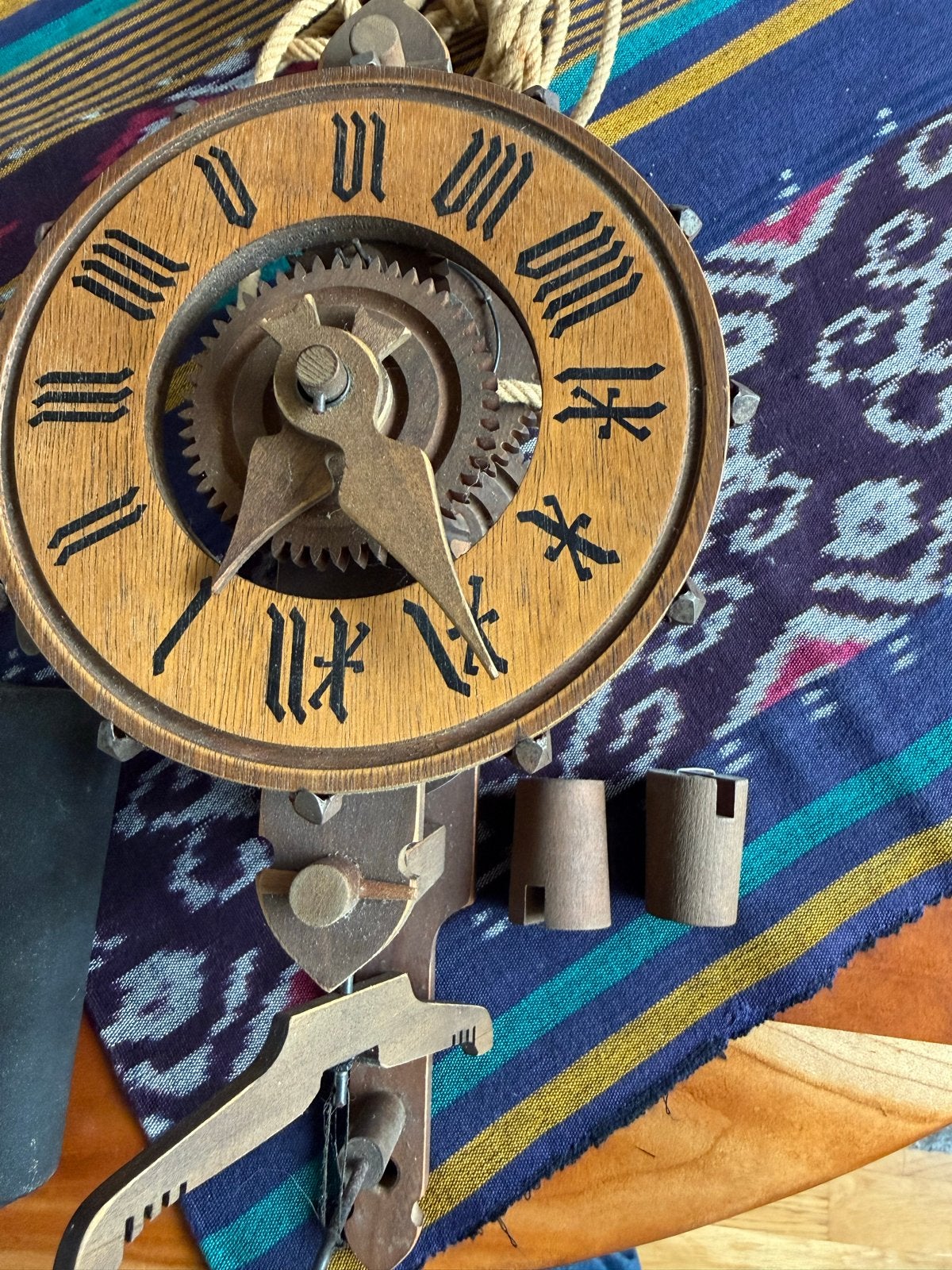 Antieke Foliotklok - Uniek Houten Design, Ophalen