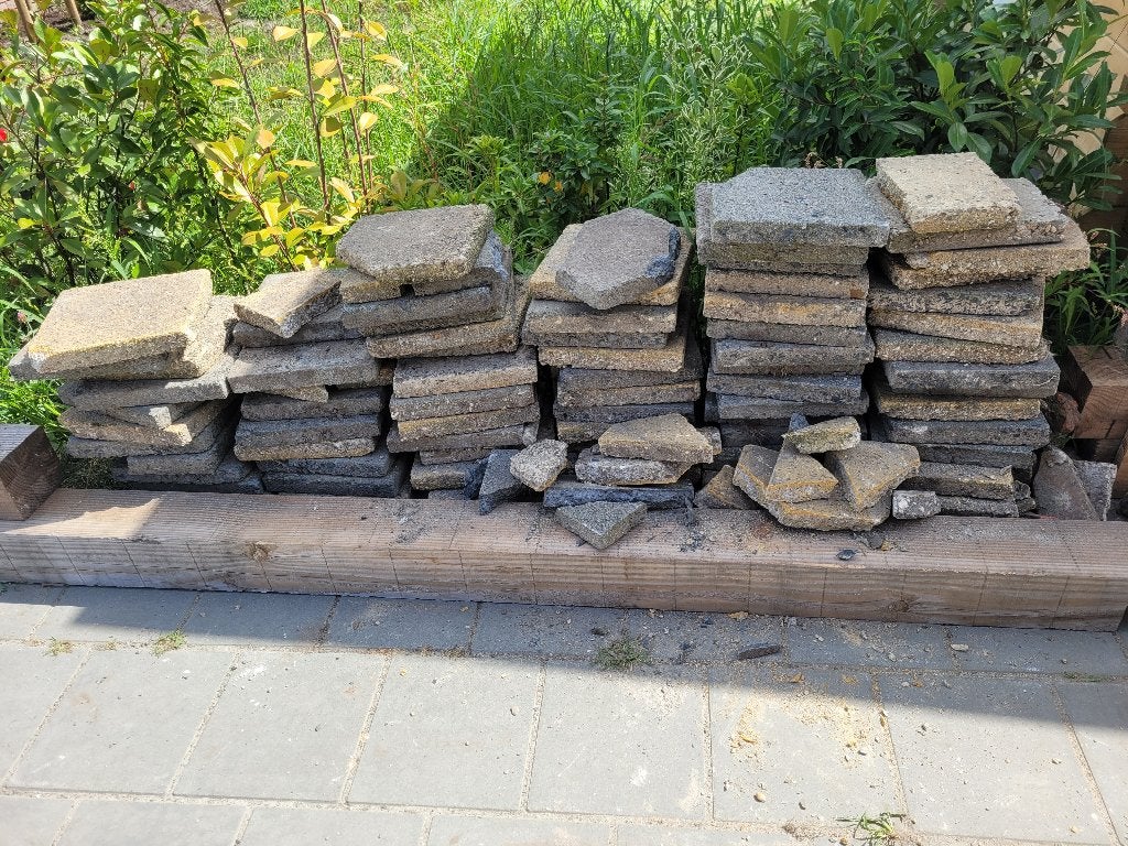 Stoeptegels GRATIS, Ophalen, Gebruikt, Beton, Overige typen