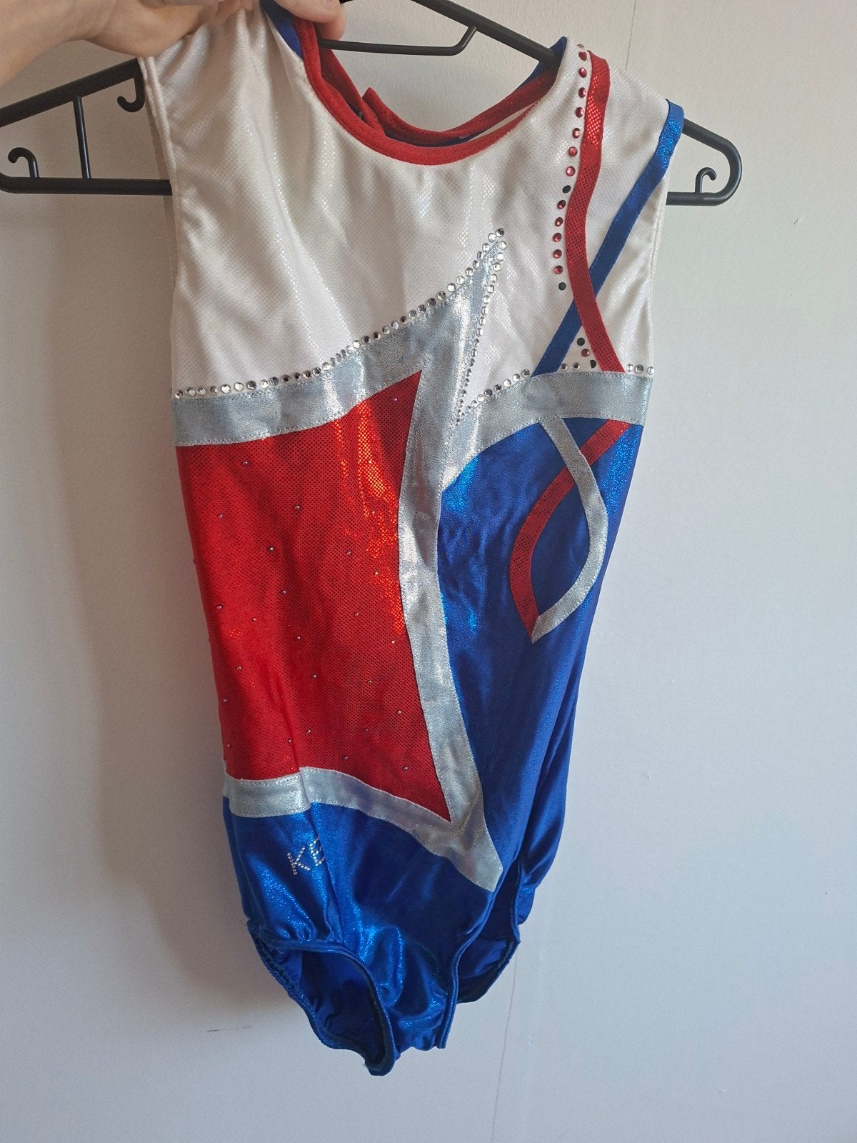 Turnpakje maat S rood, wit, blauw met glitters, Overige typen, Ophalen of Verzenden, Maat 36 (S), Gedragen