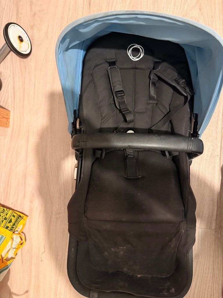 Bugaboo Cameleon 3 lichtblauw met wieg en meerijdplankje