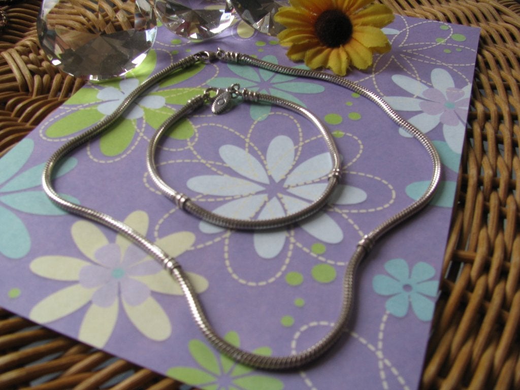 Pandora SET = armband (NIEUW) + ketting (ZGAN) = € 110, Ophalen of Verzenden, Nieuw, Zilver, Zilver