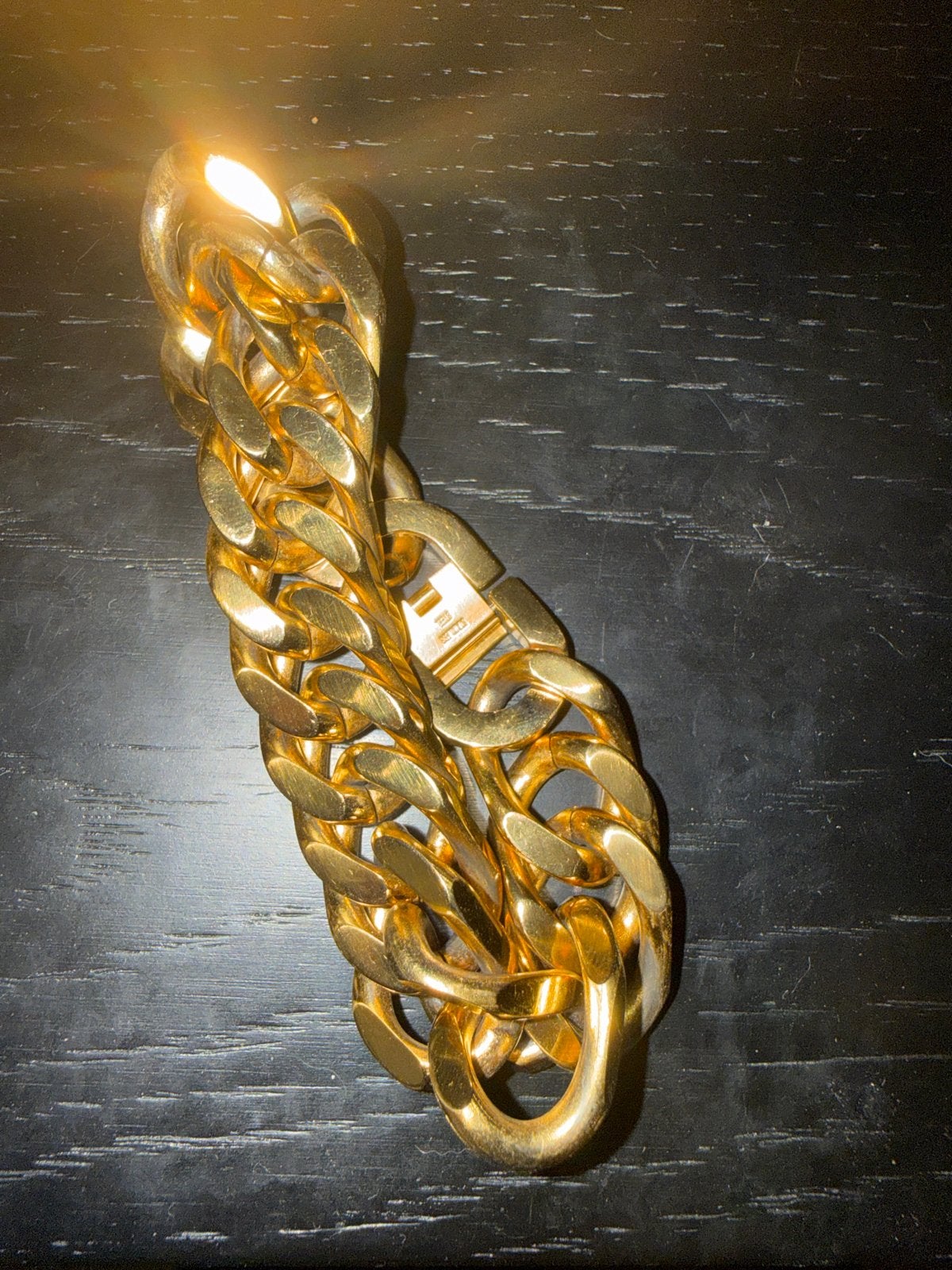 Gouden Grove Armband - Stoer en Stijlvol, Ophalen of Verzenden, Gebruikt, Goud
