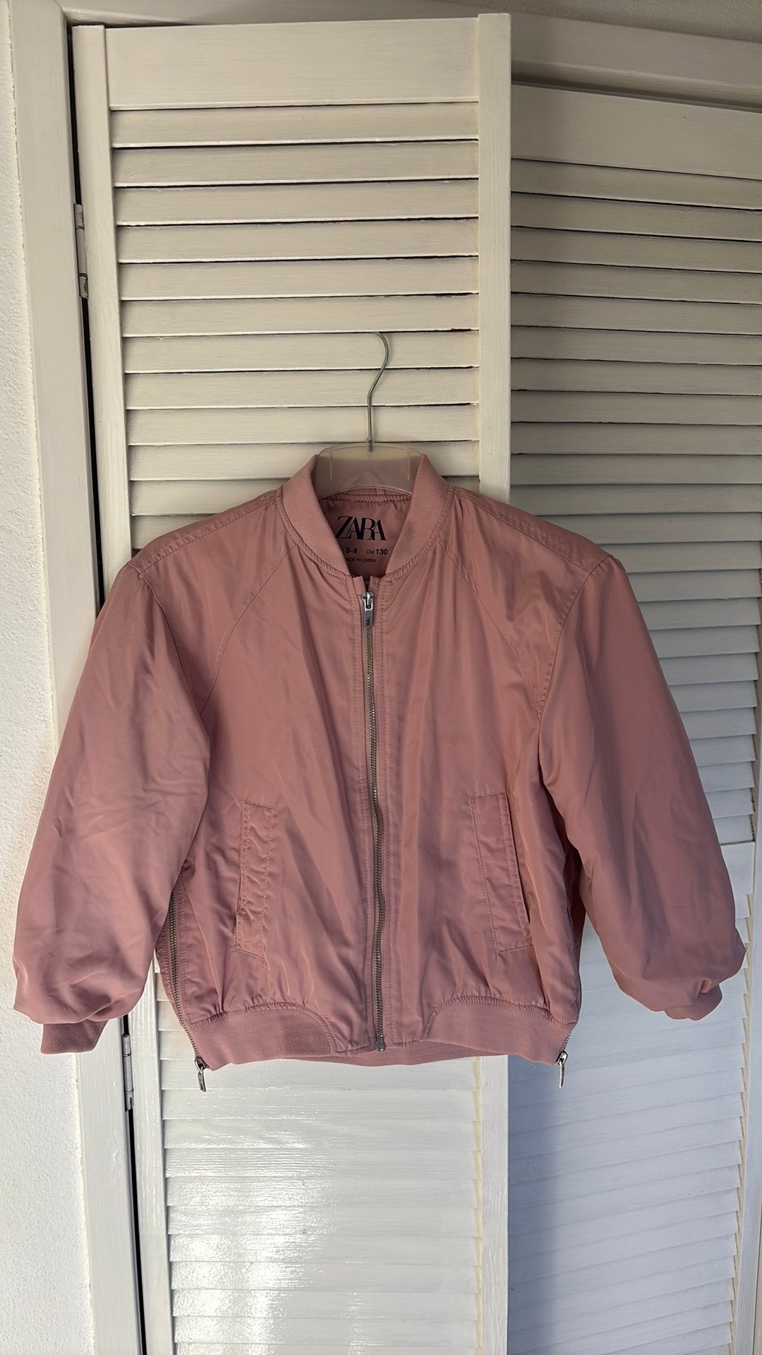 Zara roze jack maat 128, Ophalen of Verzenden, Zo goed als nieuw, Meisje, Jas