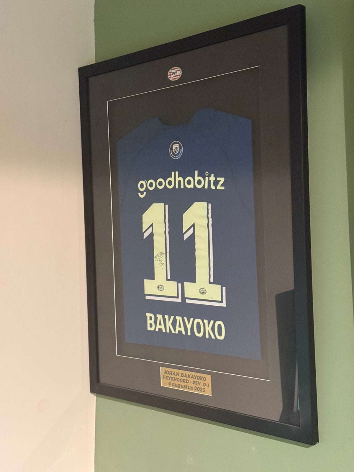 Matchworn gesigneerd PSV shirt Johan Bakayoko, Maat XL, Ophalen, Zo goed als nieuw, Shirt