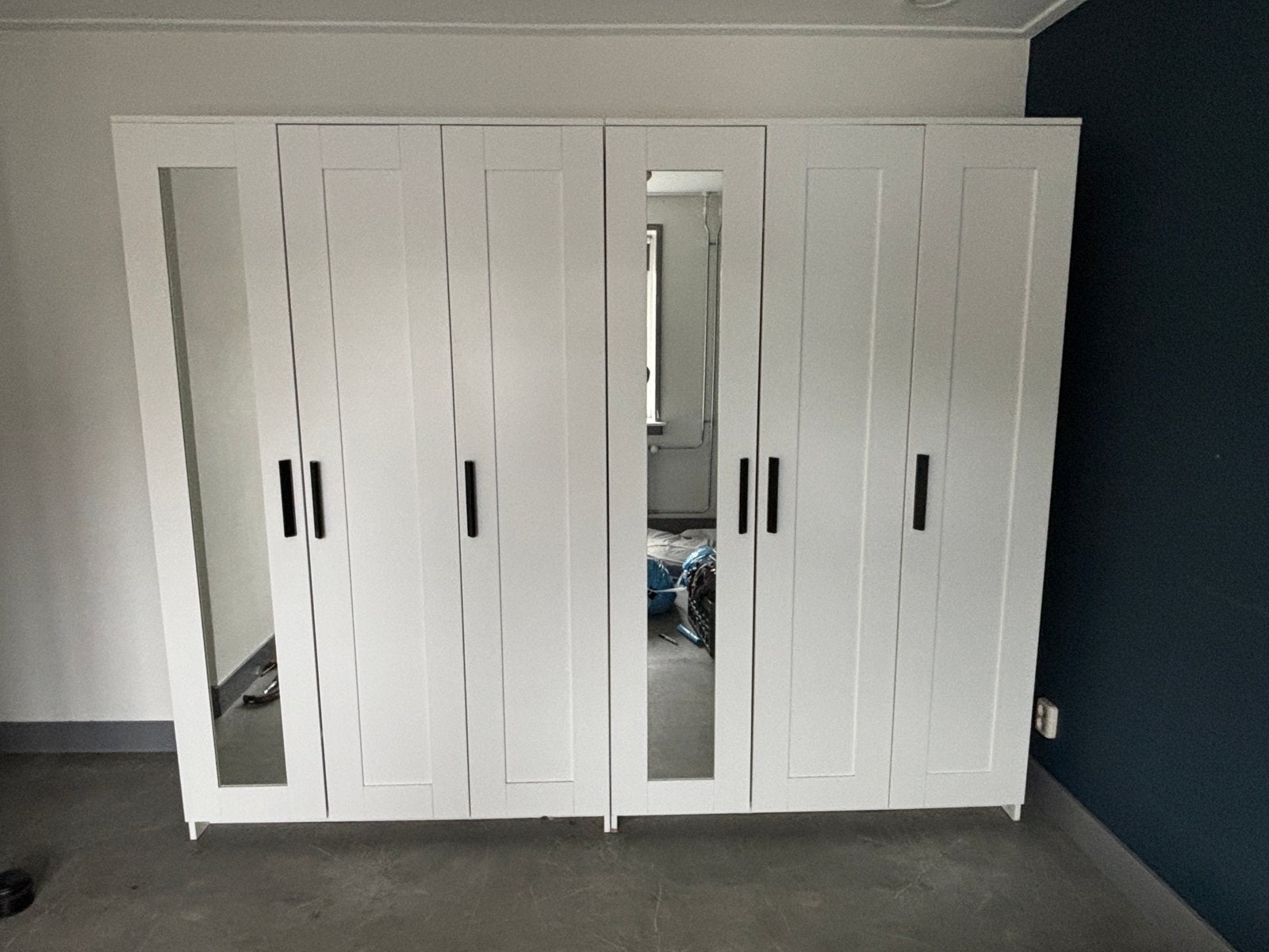 2 kledingkasten Brimnes Ikea, Ophalen, Gebruikt, 100 tot 150 cm, Meerdere deuren