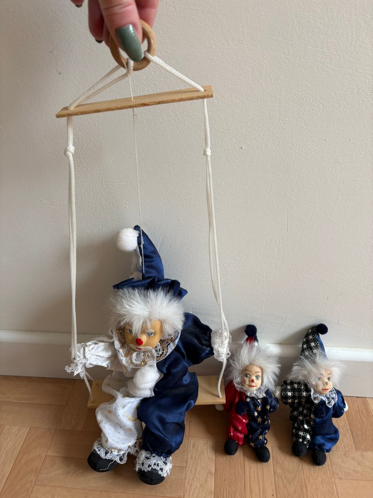1 clown hangend, 2 clowns klein, Verzamelen, Ophalen, Zo goed als nieuw