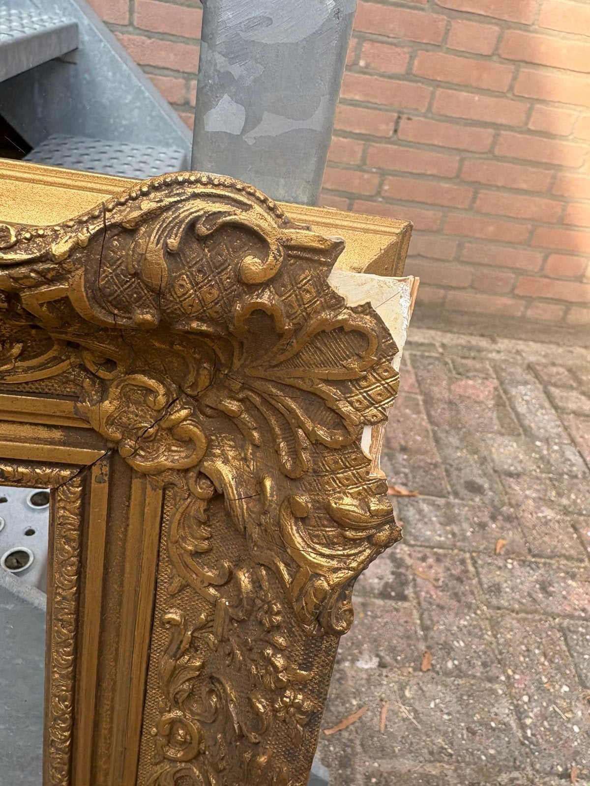 Schilderijlijst 50x70 binnenmaat, Ophalen, Gebruikt, Schilderijlijst, Goud