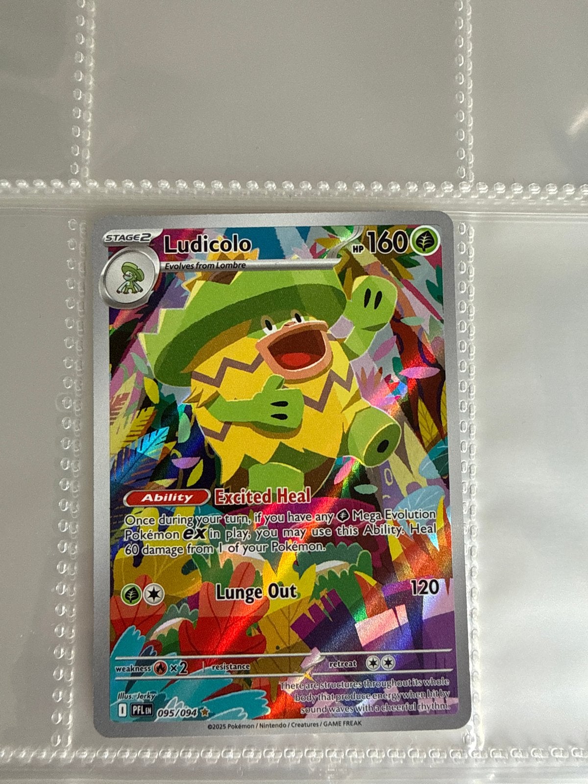 Ludicolo Pokémon Kaart 095/094 - Holo Rare, Ophalen of Verzenden, Zo goed als nieuw, Losse kaart, Foil