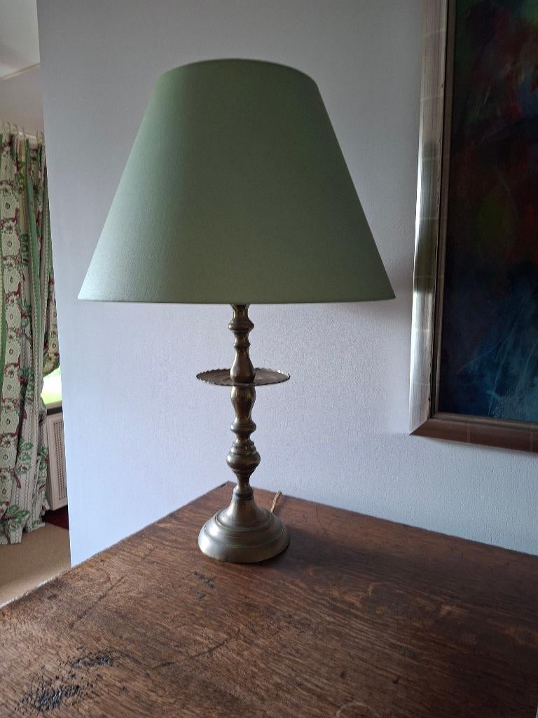 Koperen lampvoet met kap, Antiek en Kunst, Ophalen of Verzenden