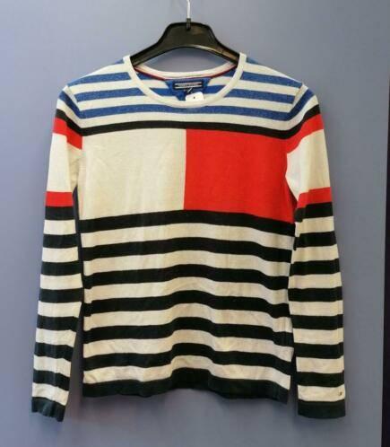 Tommy Hilfiger longsleeve logo kleuren glitter mt 164 36387, Meisje, ., Ophalen of Verzenden, Shirt of Longsleeve