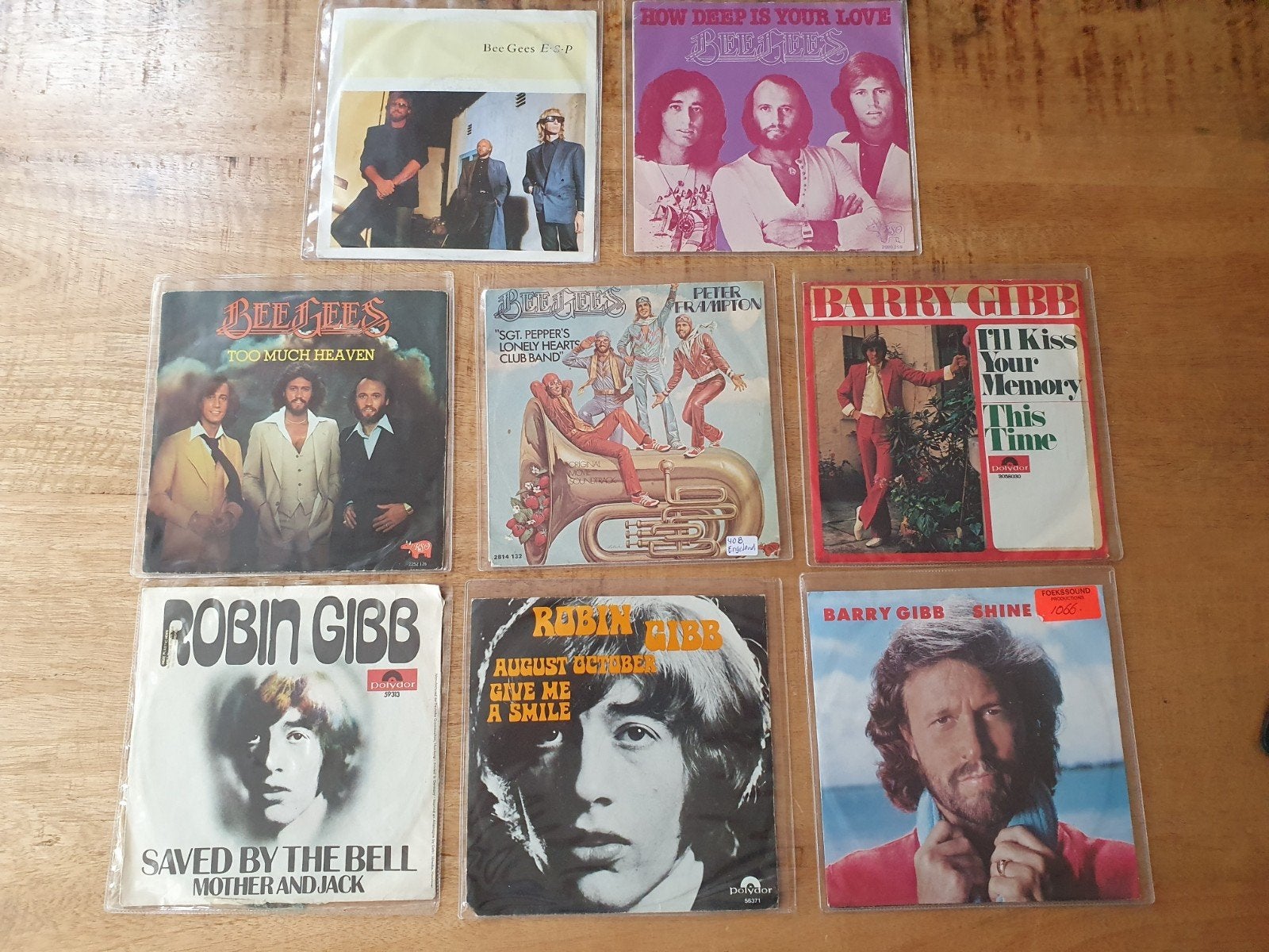 8 vinyl singles The Bee Gees, Ophalen of Verzenden, Gebruikt, Pop