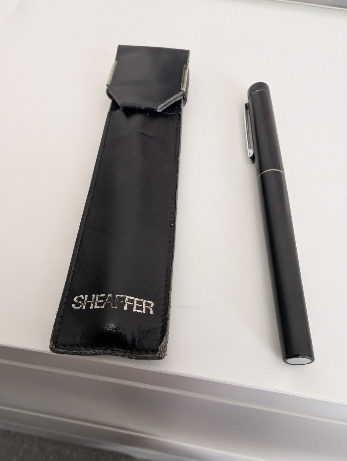 Sheaffer vulpen met etui - Zwart, zo goed als nieuw, Ophalen of Verzenden