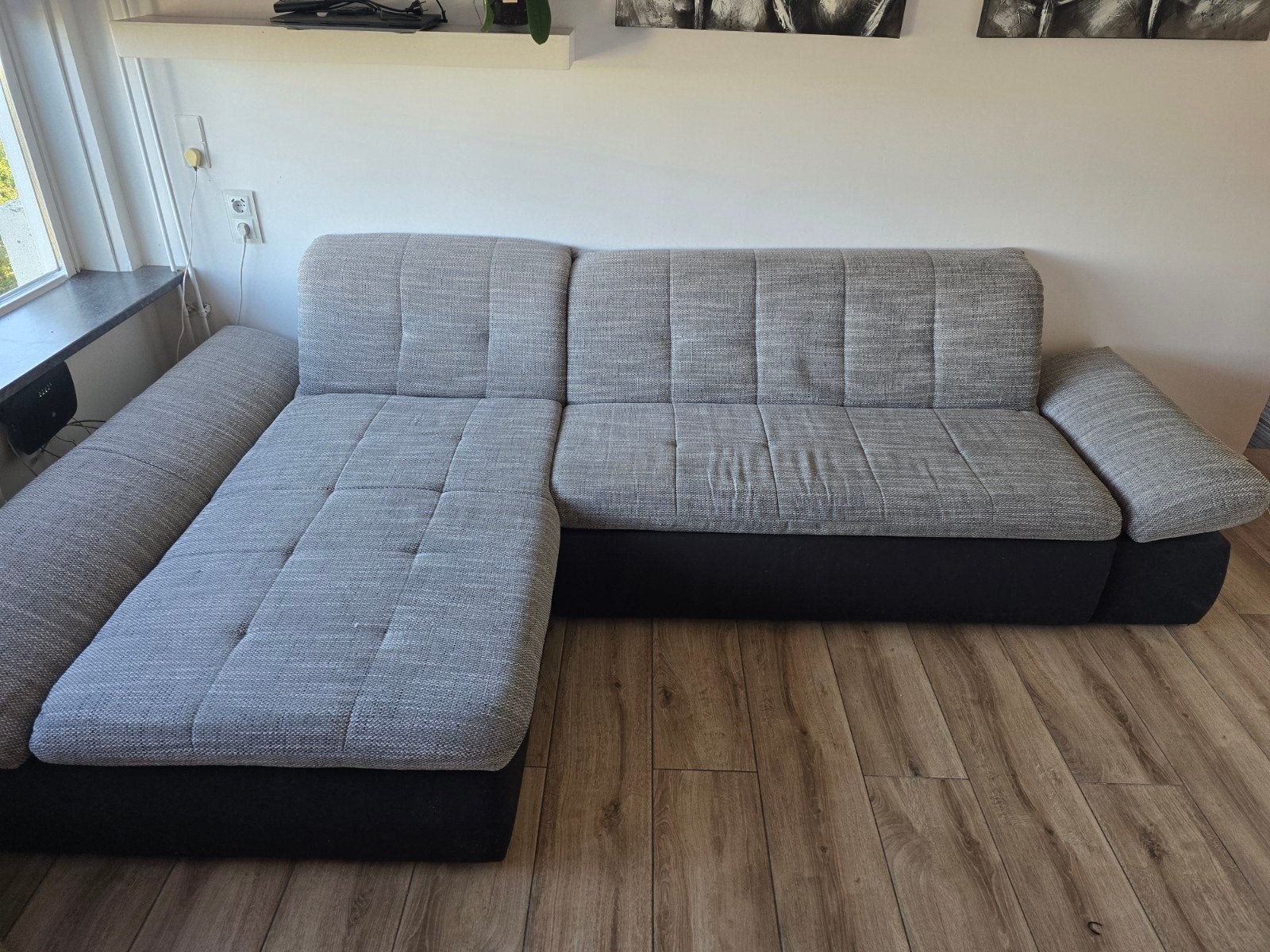 Comfortabele hoekbank met slaapfunctie, Huis en Inrichting, Banken | Bankstellen, Gebruikt, Hoekbank, Vierpersoons of meer, 250 tot 300 cm