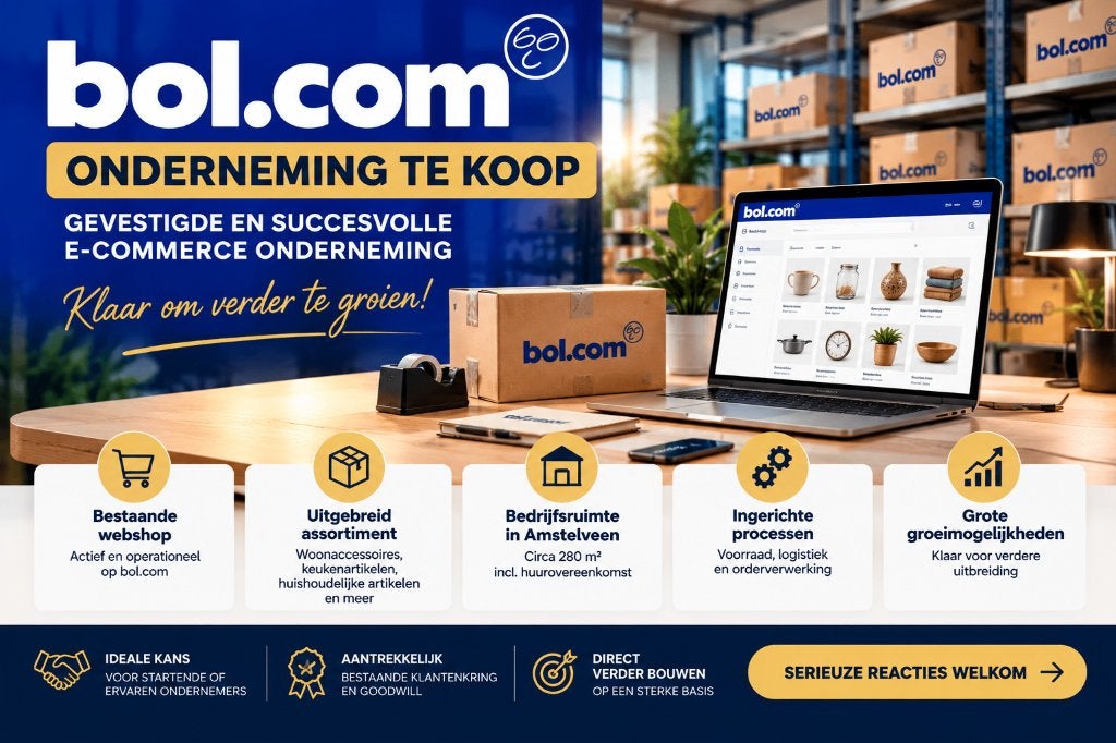 Bol webshop te koop – €379.000 omzet