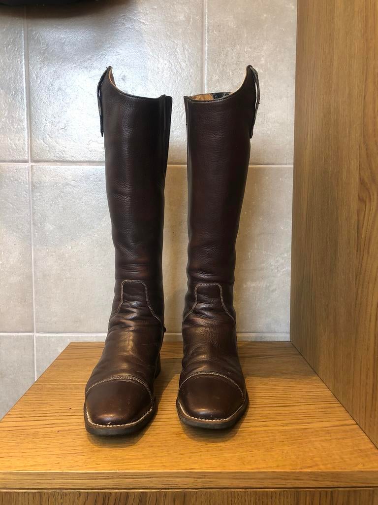 Bruine de niro laarzen, Dieren en Toebehoren, Paardrijkleding, Ophalen of Verzenden, Gebruikt, Dressuur, Schoeisel