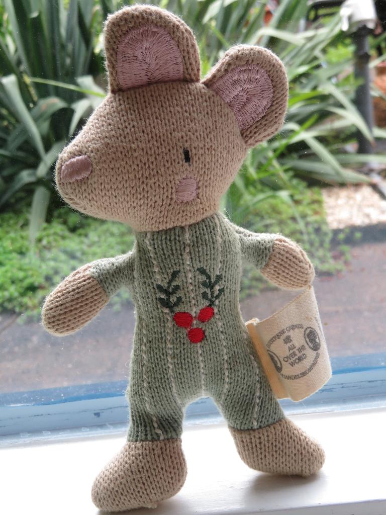 Gebreide muis merk All over the World sostrene Grenes, Kinderen en Baby's, Speelgoed | Knuffels en Pluche, Muis, Ophalen of Verzenden
