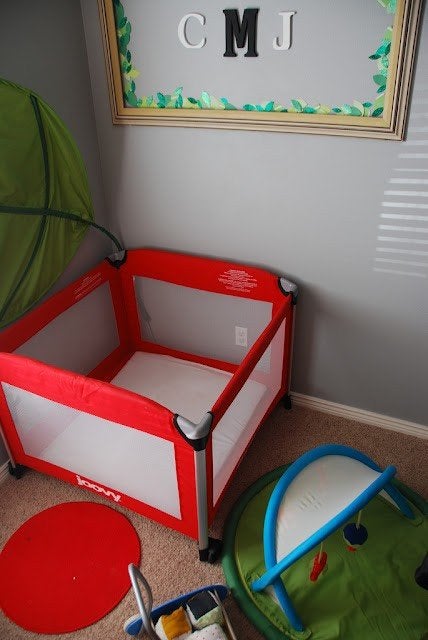 Rood campingbedje/box, Ophalen of Verzenden, Gebruikt, Vierkant