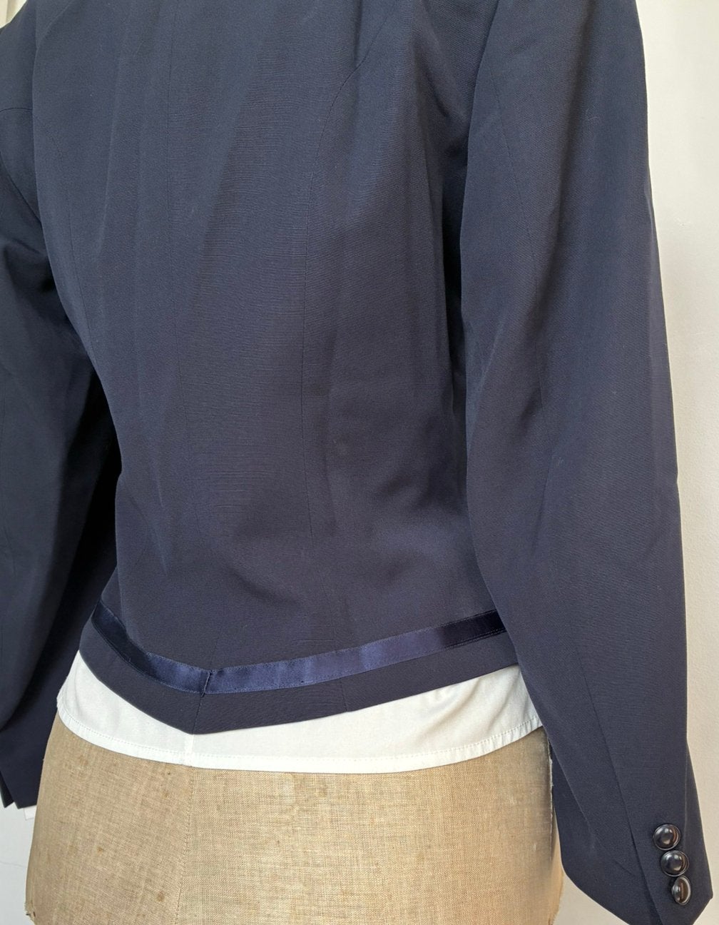 😍ESCADA maat 40 100% VIRGIN WOL jas blazer mantel jasje, Ophalen of Verzenden, Zo goed als nieuw, Maat 38/40 (M), Blauw