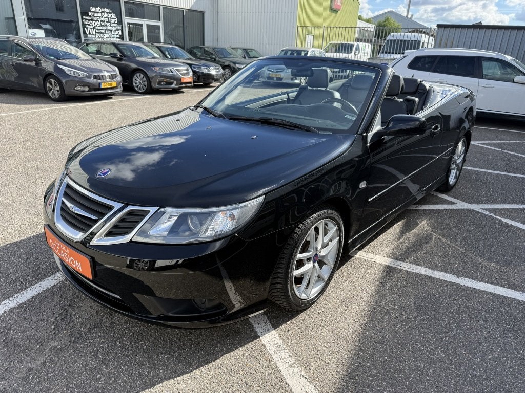 Saab 9-3 Cabrio 1.8t Linear Automaat (bj 2009), Auto's, Saab, Gebruikt, Zwart, 4 cilinders, 4 stoelen