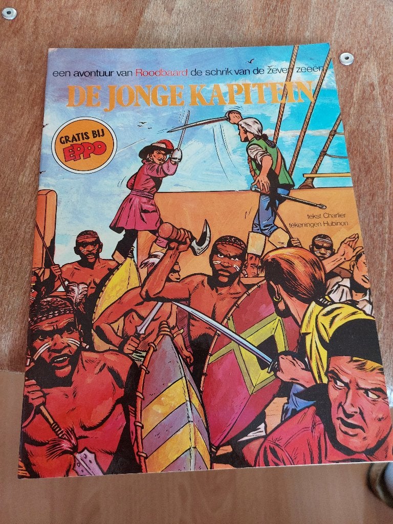 de jonge kapitein, Roodbaard, Eén stripboek, Ophalen of Verzenden
