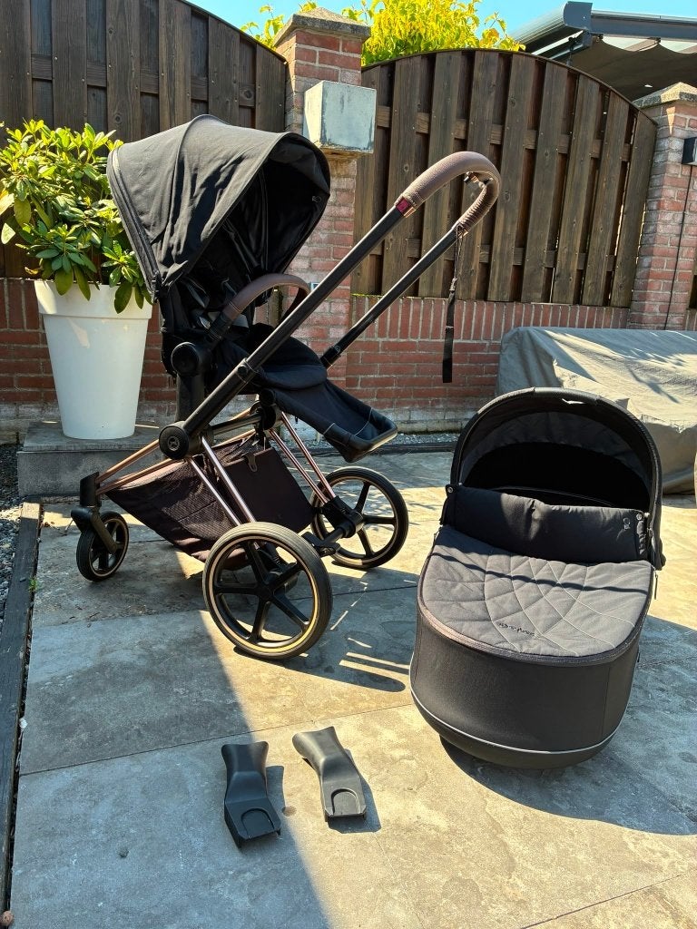 Cybex priam rose-gold kinderwagen, Kinderen en Baby's, Kinderwagens en Combinaties, Zo goed als nieuw, Verstelbare duwstang, Ophalen