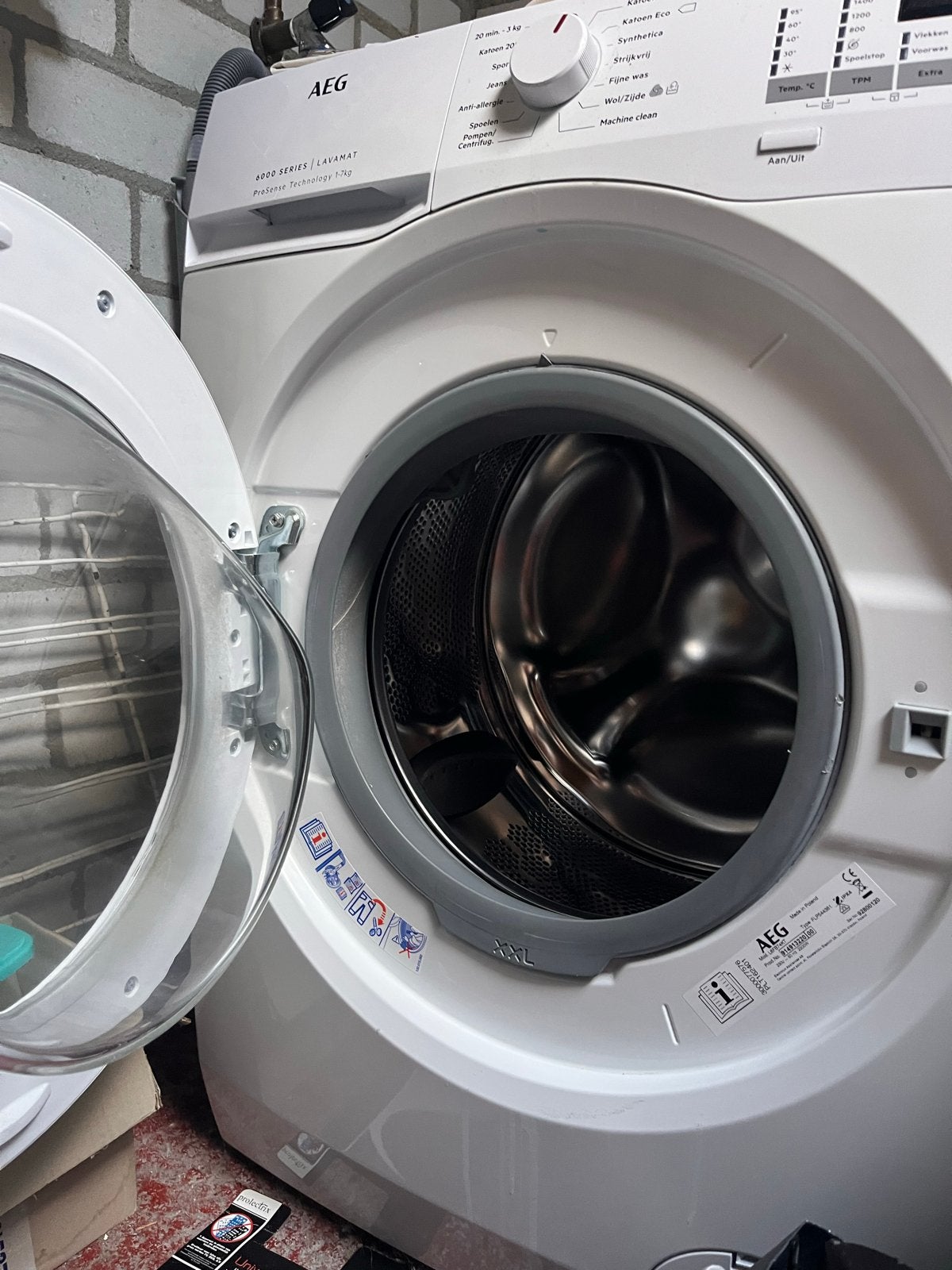 AEG 6000 Series Lavamat ProSense 7kg Wasmachine, Ophalen, Gebruikt, Voorlader, Kort programma
