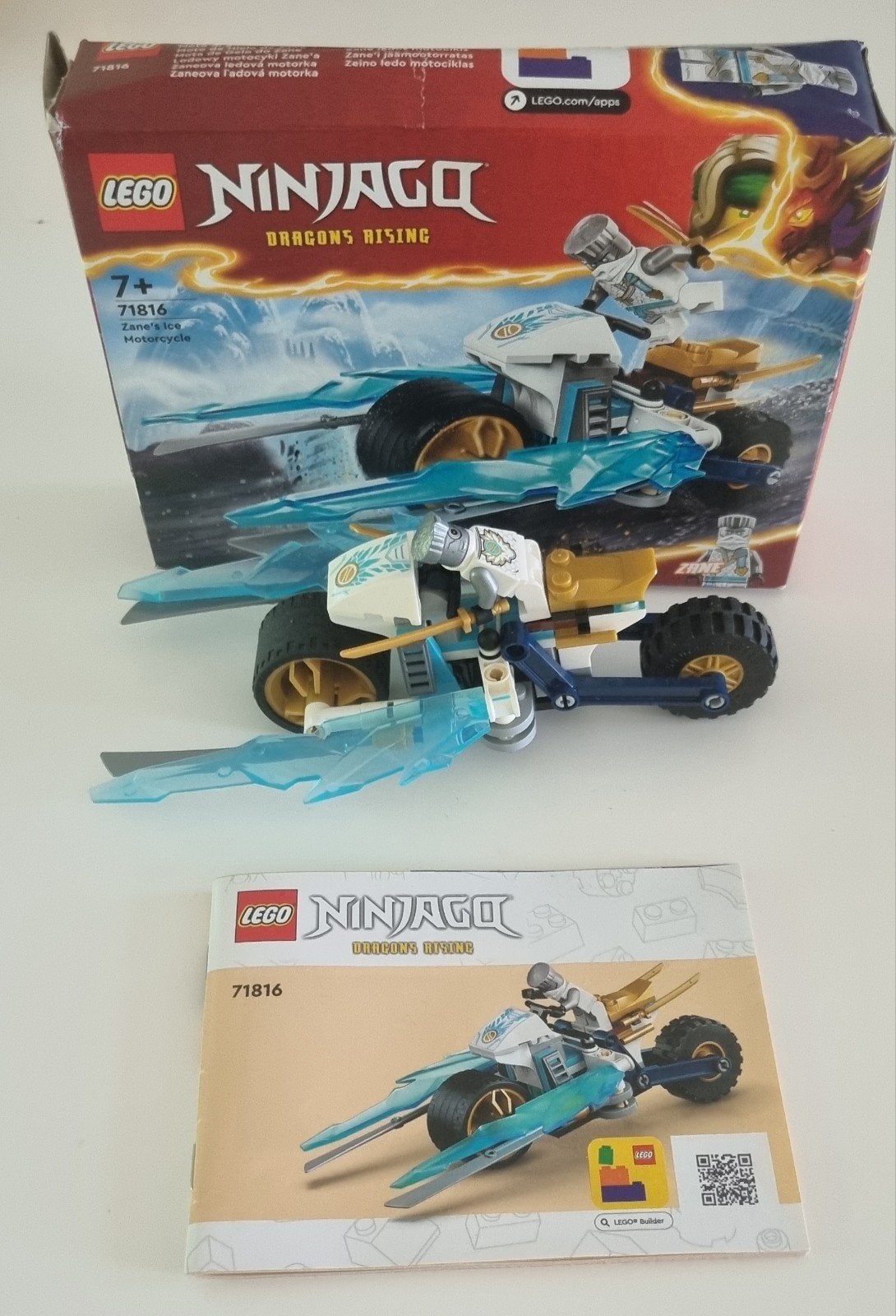 LEGO Ninjago 71816 Zane's IJsmotor, Ophalen of Verzenden, Zo goed als nieuw, Overige merken